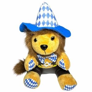 Plush Vintage Bavarian Lion Plush Stuffed Animal m, Germany Oktoberfest Souvenir